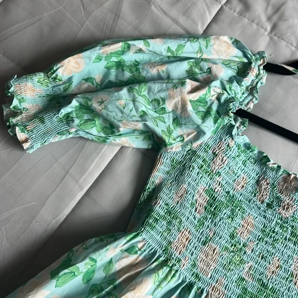 Hill House Athena in Blue Roses Poplin Sz M EUC - Picture 3 of 5